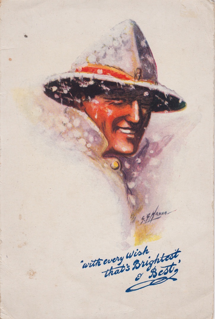 WW1 Xmas card from the N.Z. Division in France 1918Lemuel Lyes Collection