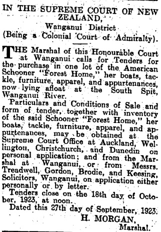 'Evening Post', 2nd October 1923 Courtesy of Papers Past