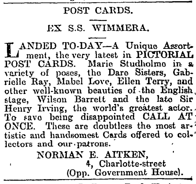 NZ Postcard Advertisement